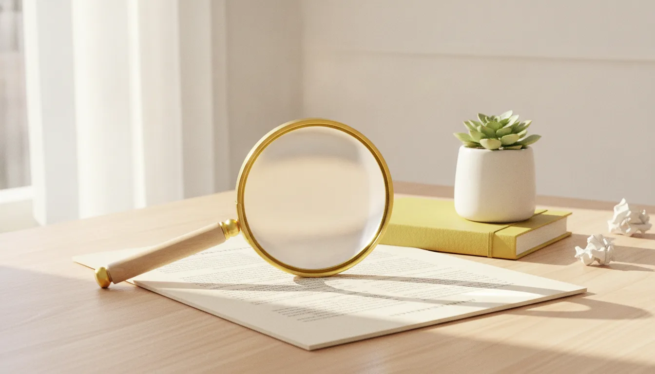 Loupe posée sur un document