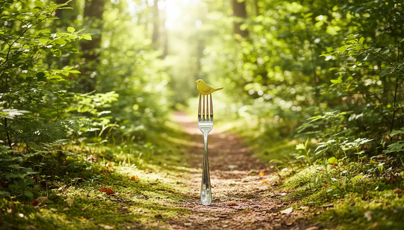 Sentier forestier traversé par la lumière du soleil